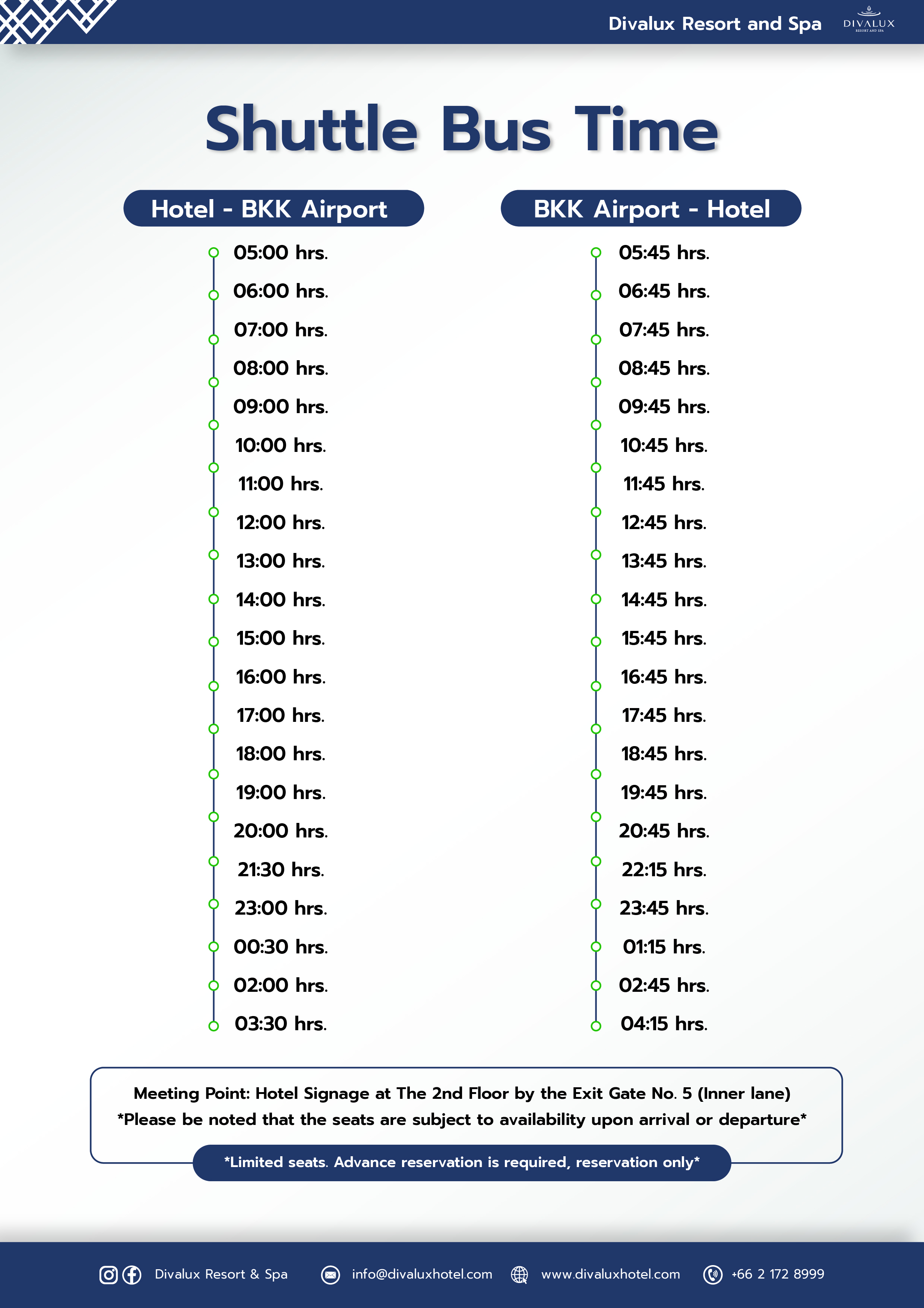 Shuttle Bus Schedule